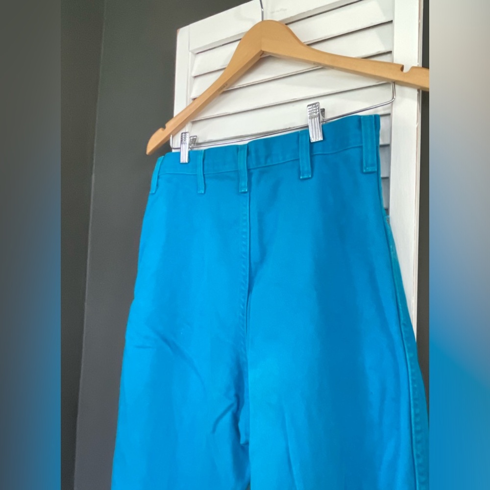 VTG Wrangler Bright Blue Turquoise 80’s-90’s high waist riding jeans - Picture 6 of 8